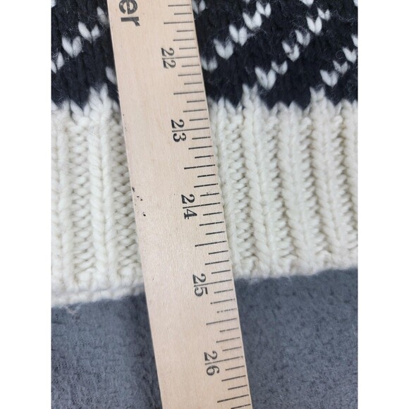 American Eagle Outfitters Sweater Womens Medium Black White Fair Isle Crewneck - Picture 13 of 14